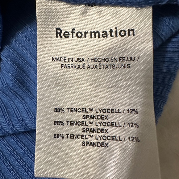 Reformation Dusk Blue Laney Knit Dress - NWT - Size L - Picture 10 of 14